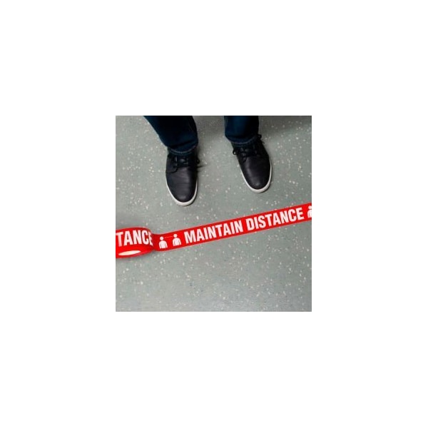 Top Tape And Label Maintain Distance Message Floor Tape, 2.25'' X 54' WTP115 - main